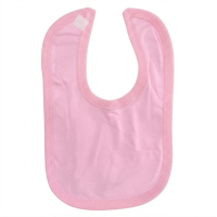BB3: Plain Pink Velcro Bib (Made in UK)